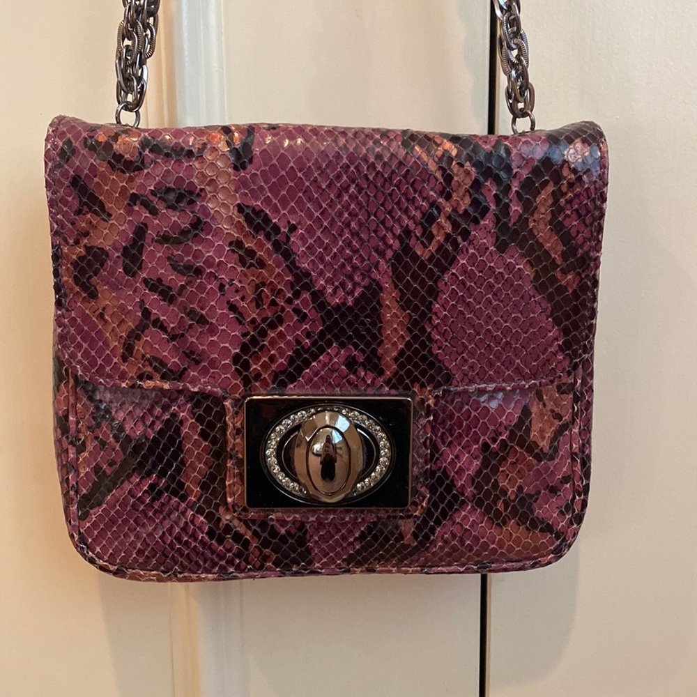 New Judith Leiber Overture Snakeskin Bag
